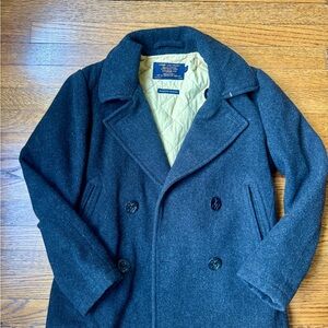 J. Crew Dark Blue Pea Coat